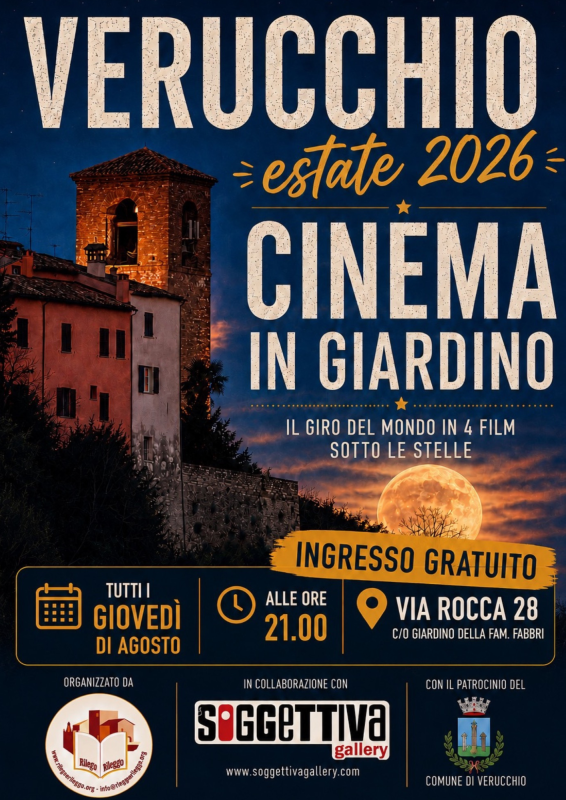 CINEMA IN GIARDINO A VERUCCHIO - ESTATE 2026