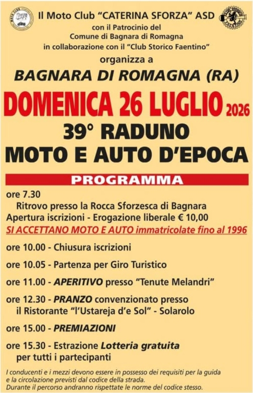 39° RADUNO MOTO E AUTO D’EPOCA