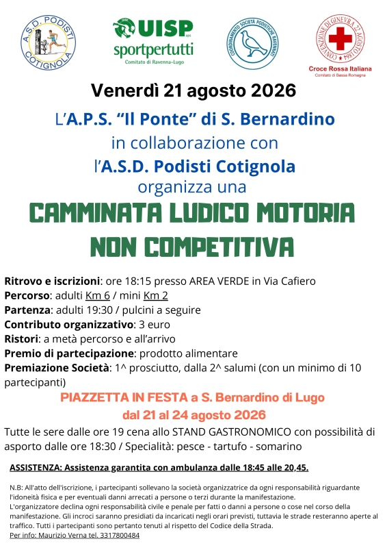 CAMMINATA LUDICO MOTORIA NON COMPETITIVA