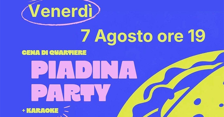 Cena di quartiere - Piadina party
