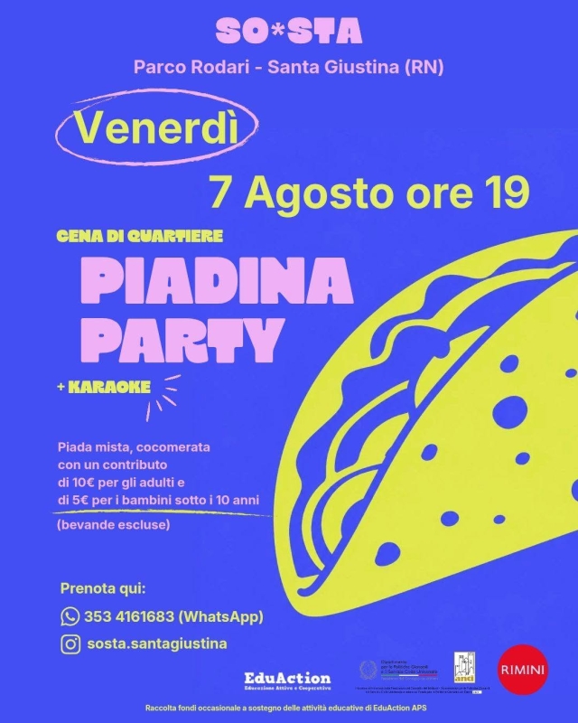 Cena di quartiere - Piadina party