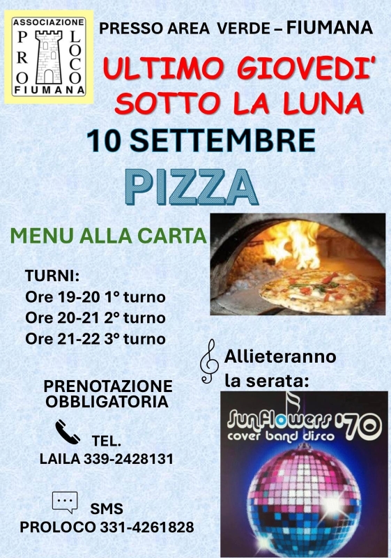 Pizza sotto la luna