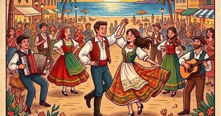 Grande Esibizione Itinerante del Gruppo Folk Italiano alla Casadei della Scuola di Ballo Malpassi