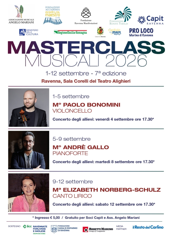 Masterclass Muscicali 2026