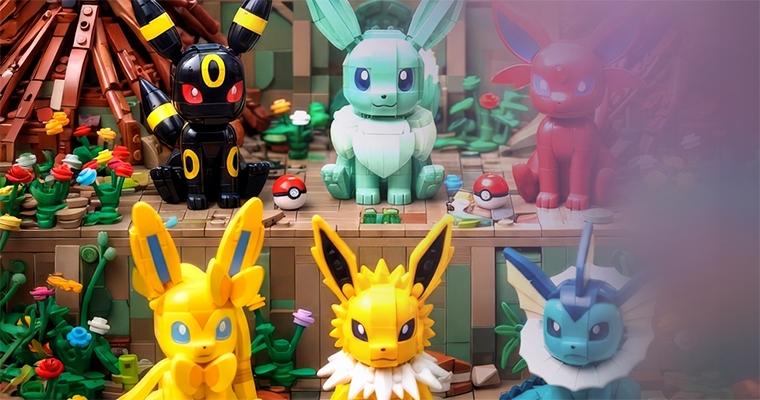 Laboratorio con mattoncini a tema Pokemon