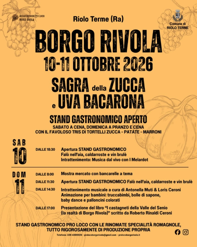 Sagra della Zucca e Uva Bagarona Borgo Rivola