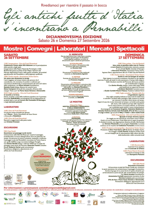 XIX ed. Gli Antichi Frutti d’Italia s’incontrano a Pennabilli