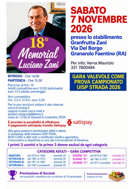 18esimo MEMORIAL LUCIANO ZANI
