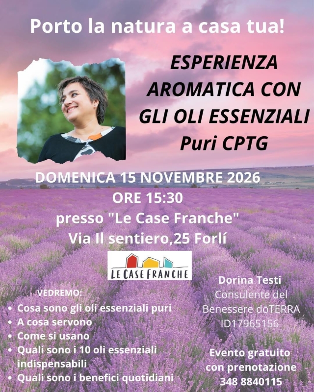 Esperienza aromatica con oli essenziali puri CPTG