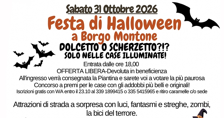 19a Ed. Halloween Borgo Montone 2026