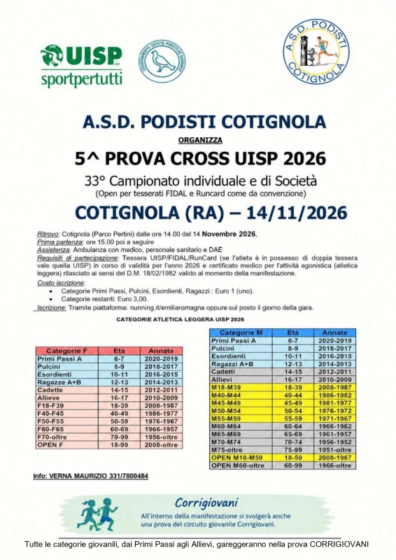 5a prova CROSS UISP 2026