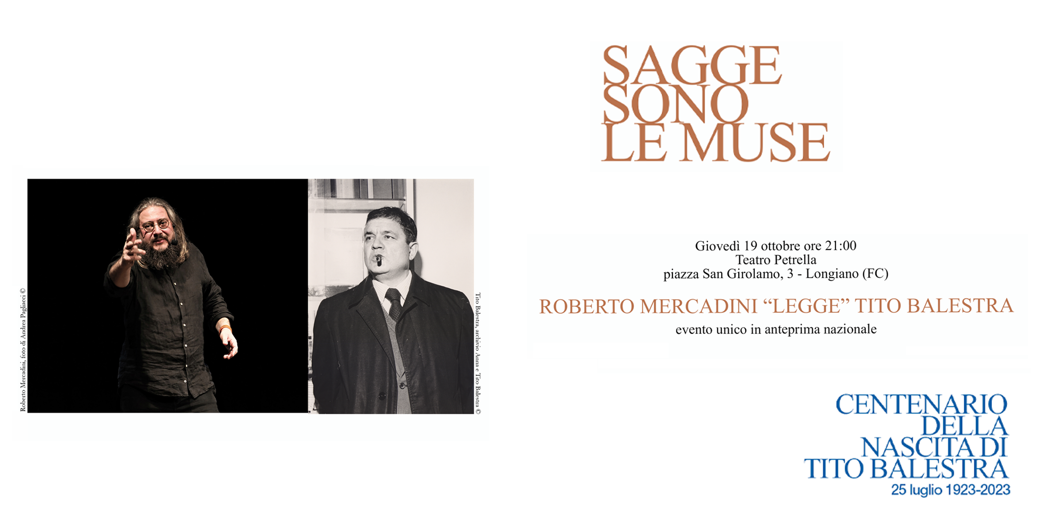 Rassegna Sagge Sono le Muse - Roberto Mercadini 