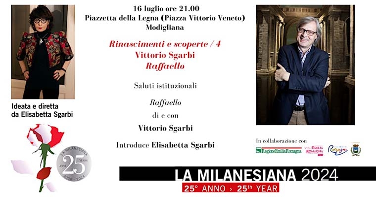 Vittorio Sgarbi arriva a Modigliana